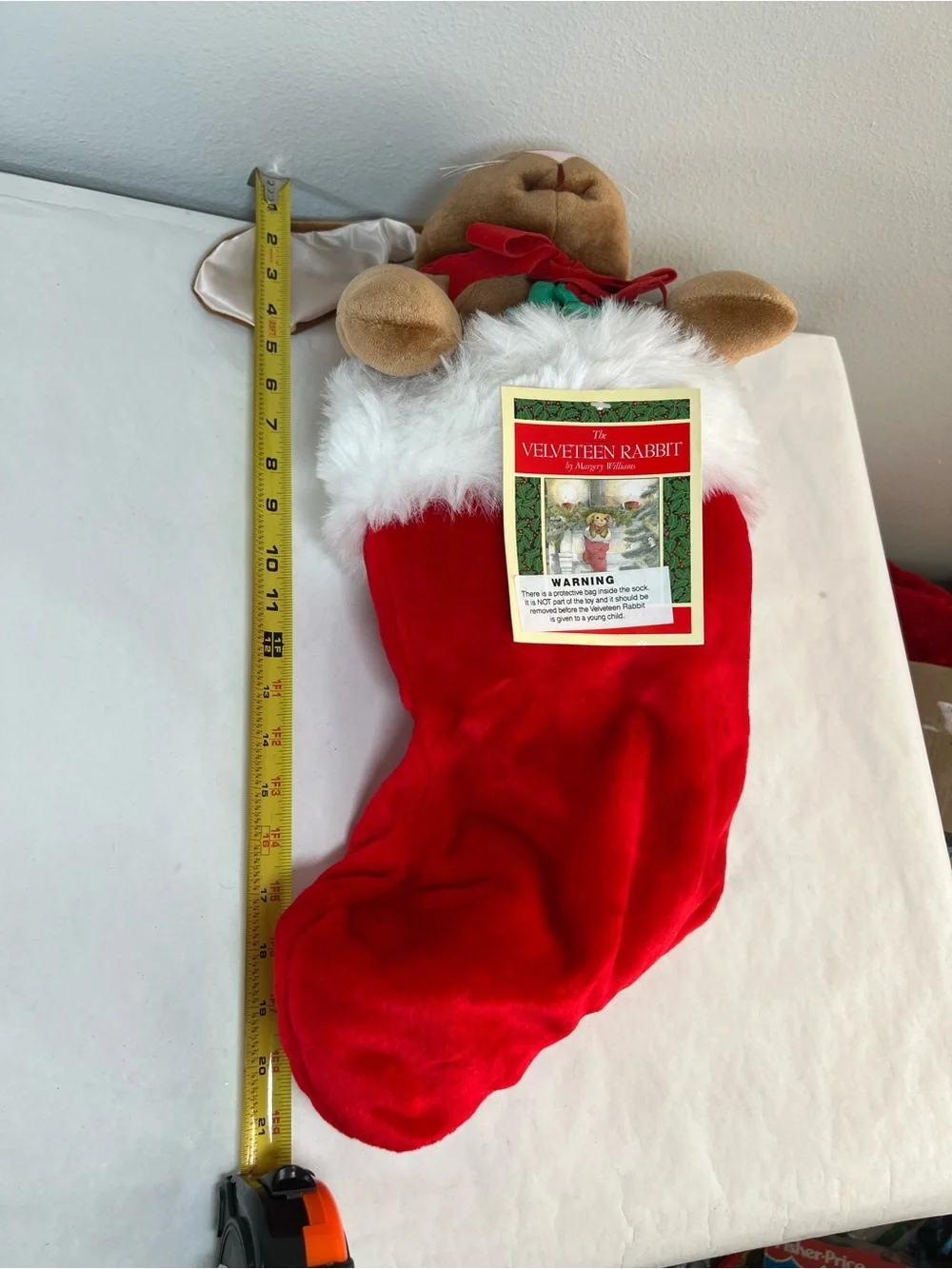 Vintage Velveteen Rabbit Plush Holiday‎ Stocking